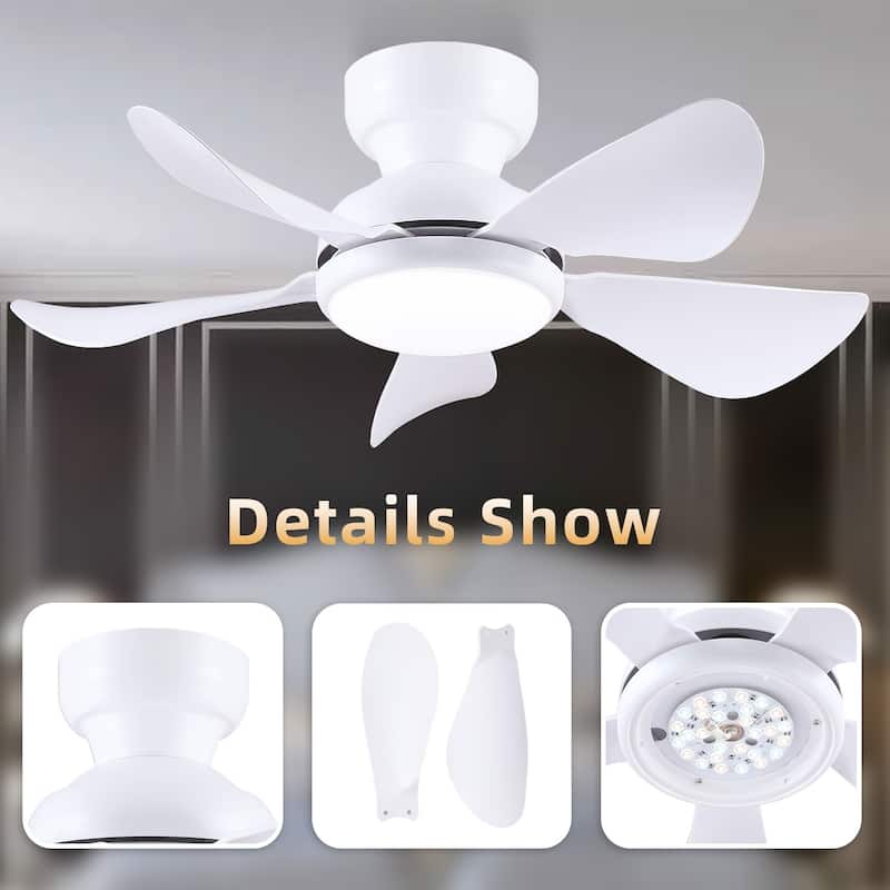 32/36/46/52 inches Ceiling Fan with Light and Remote 5 ABS Blades for Bedroom Living Room