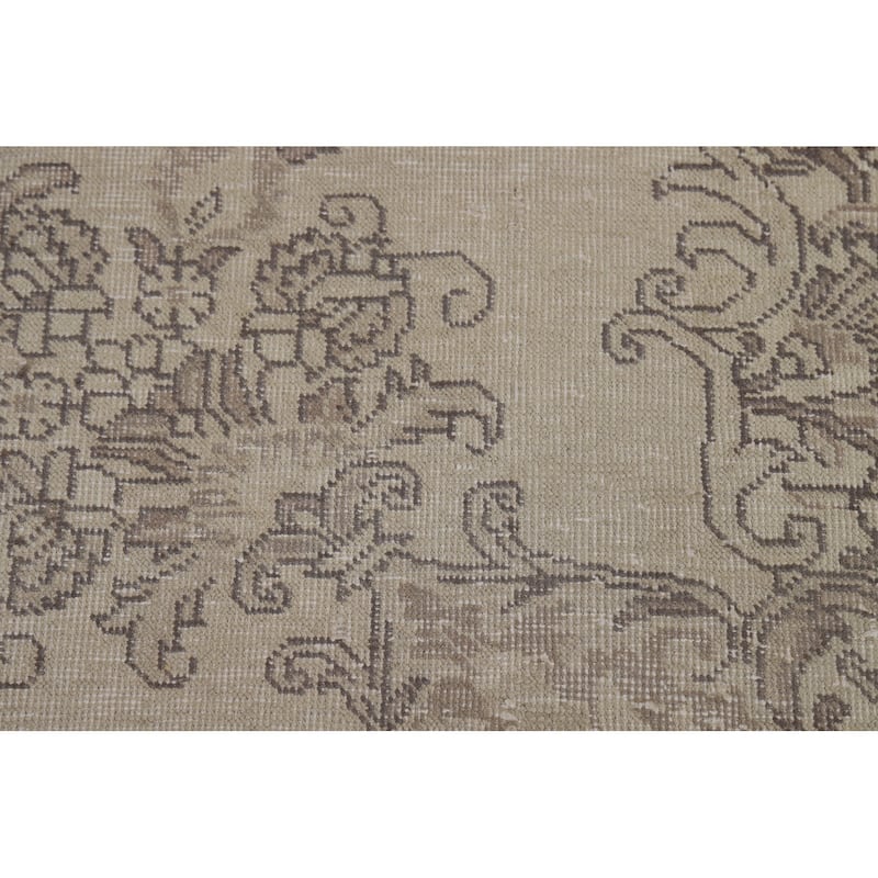 Tabriz Persian Vintage Rug Hand-Knotted Traditional Wool Carpet - 9'6" x 12'4"