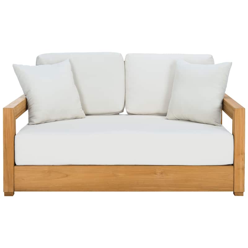 SAFAVIEH Couture Montford Brazilian Teak 2-Seat Bench - 53"W x 36"D x 27"H