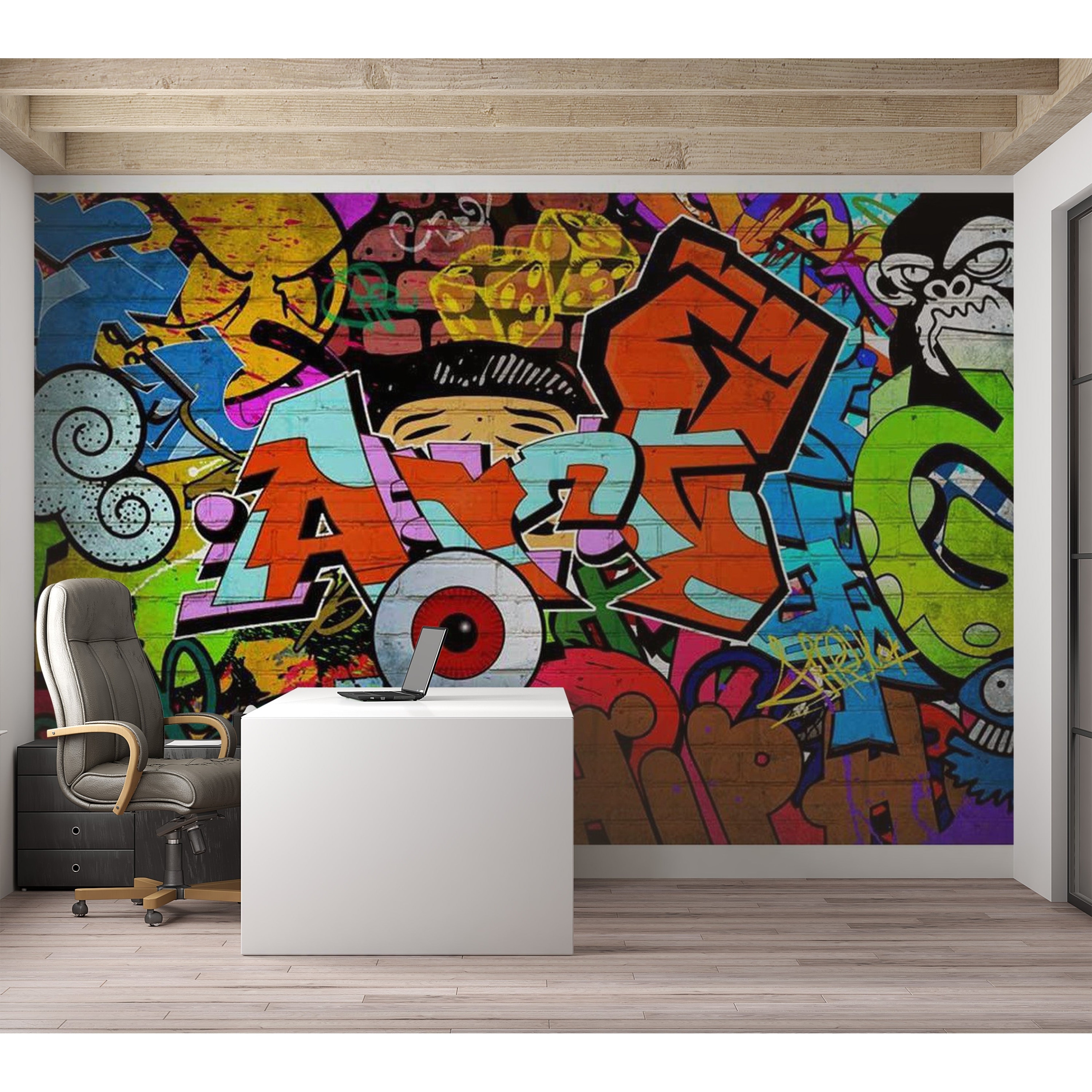 Street Art Wallpaper Wall Mural Hip Hop Graffiti Art Bed Bath