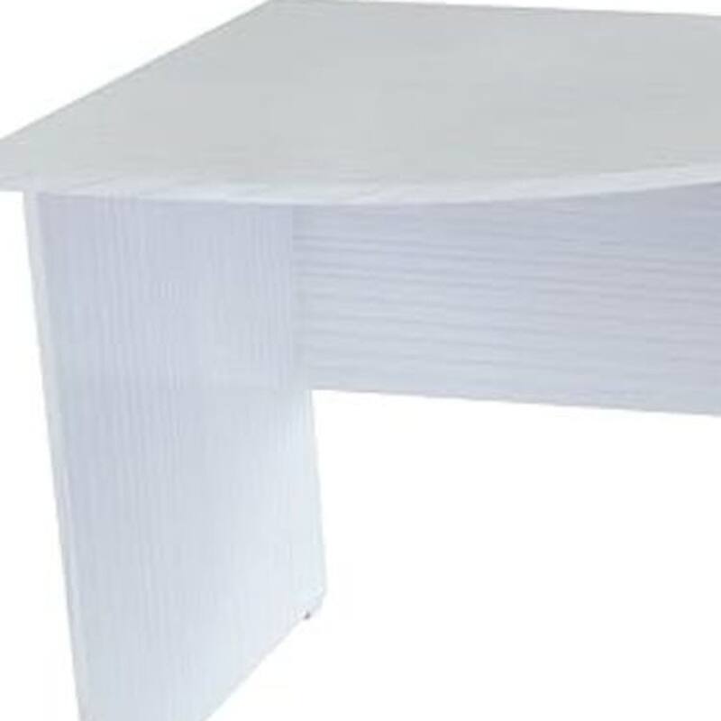 55" White Computer Desk With Two Drawers