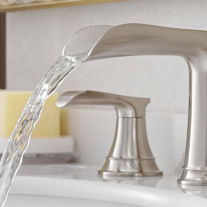 Topcraft Two Handle Waterfall Bathroom Faucet with Pop-Up Drainer