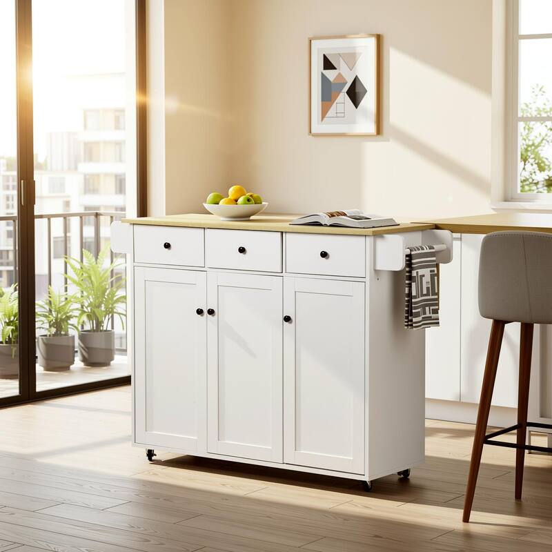 Homy Casa Mobile File Cabinet with Drawers and Storage, White
