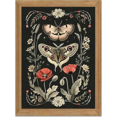 3D Textured Classical Style Moth Pictures Wall Decor