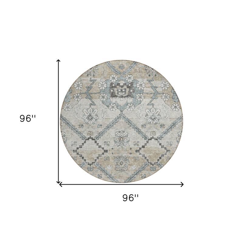 HomeRoots Floral Transitional Rectangle Outdoor Rug