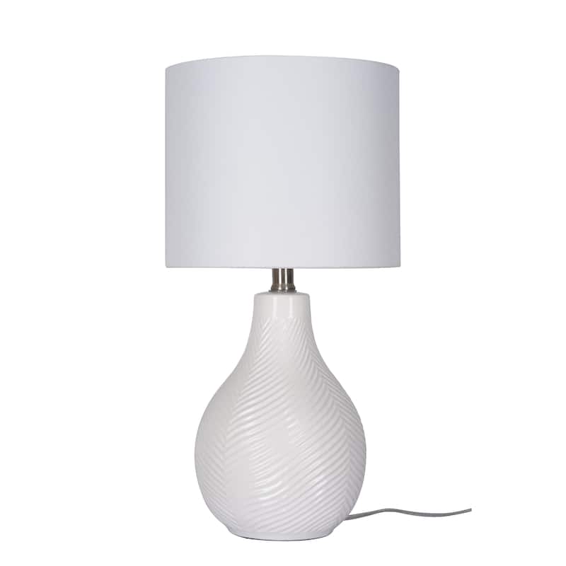 Catalina Sandrift Ceramic Table Lamp - White