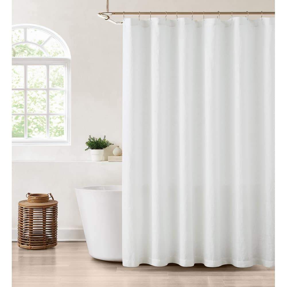 Brooklyn Loom Flax Linen Shower Curtain