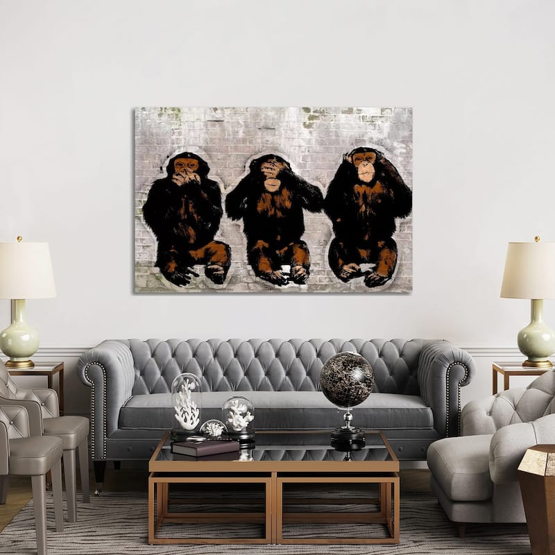 iCanvas "Monkey See, Monkey Do" by 5by5collective Canvas Print