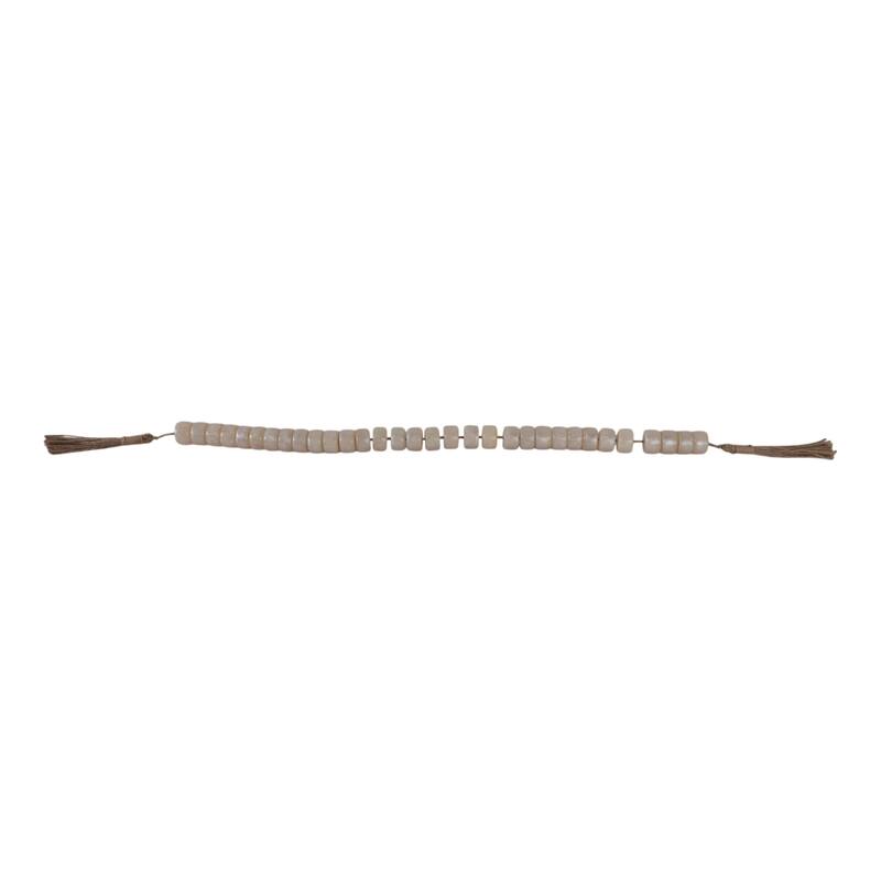 Resin Jute Decorative Beads Tassel Accents Featuring Woven Detailing