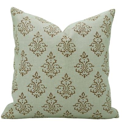 Linen Bohemian Block print pillow Cover Ekakshar Buta
