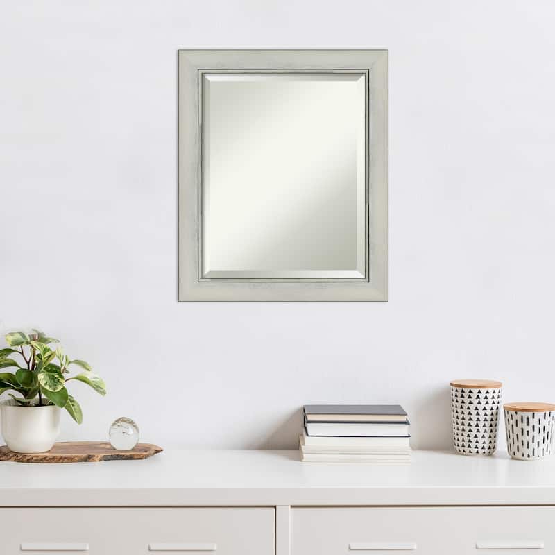 Beveled Wall Mirror - Flair Polished Nickel Frame