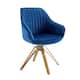 Art Leon Classical Swivel Office Accent Arm Chair with Golden Legs