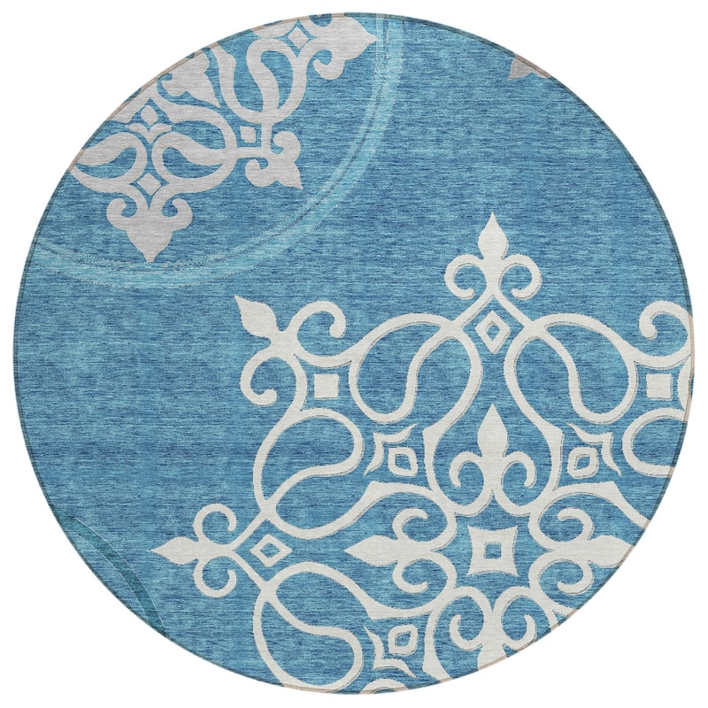Machine Washable Indoor/ Outdoor Chantille Bold Medallions Rug
