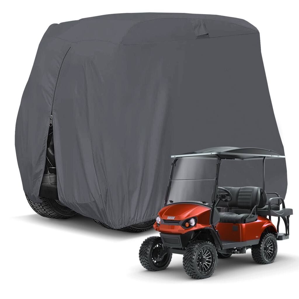 4 Passenger Golf Cart Cover Waterproof Dustproof Durable Enclosure Cover - 95"x 45"x 66"