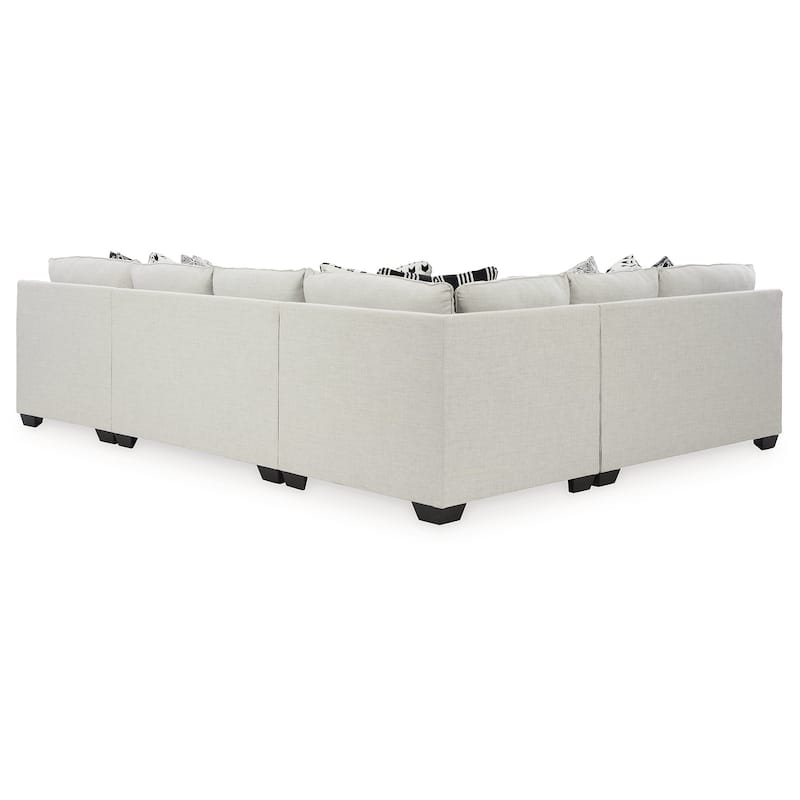 Signature Design by Ashley Huntsworth Dove Gray 4-Piece Sectional with Chaise - 128"W x 99"D x 38"H