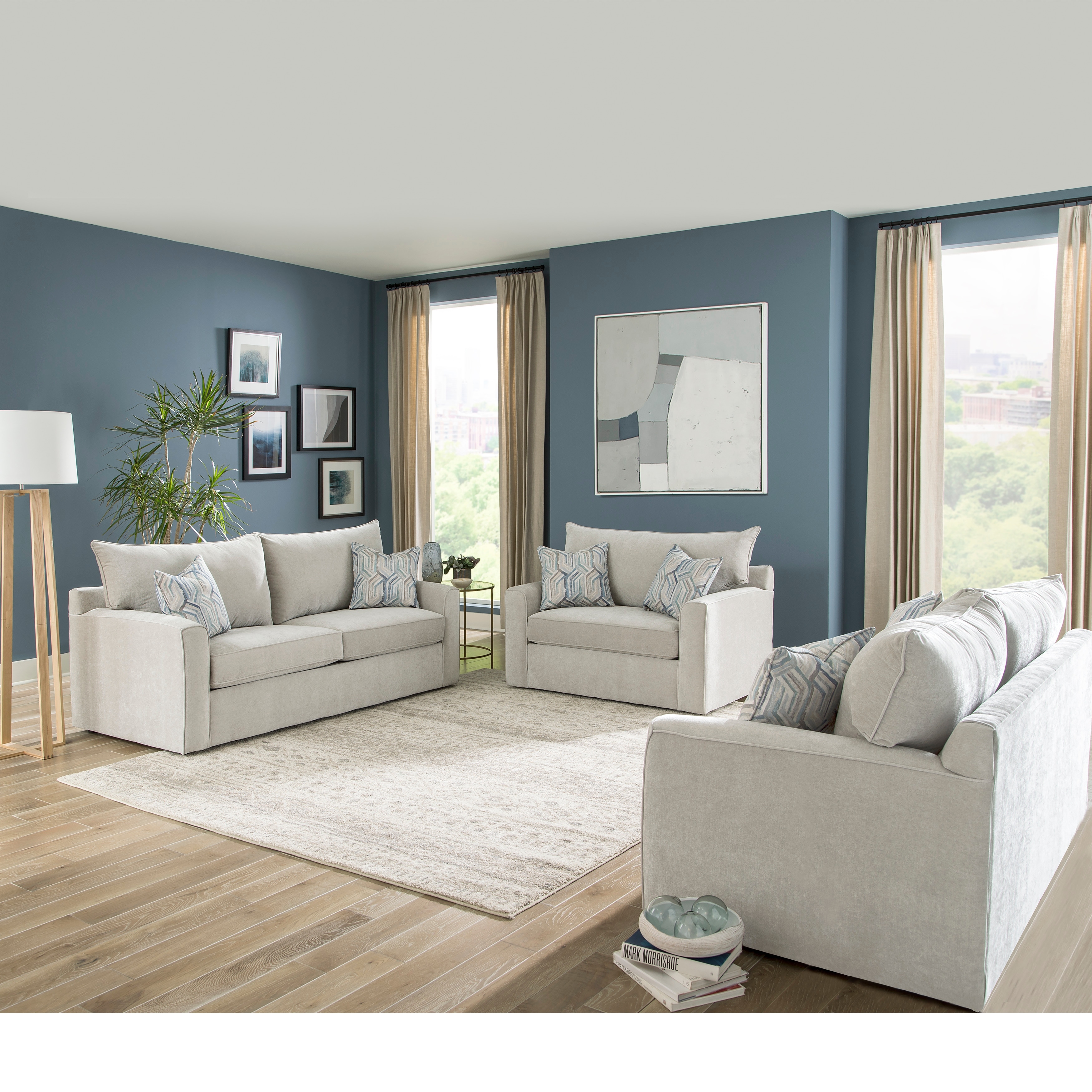 Capri Grey Sofa Bed with Gel Memory Foam Mattress