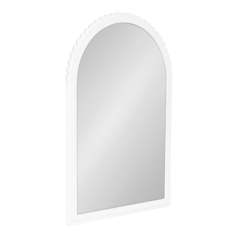 Kate and Laurel Scallia Wooden Arch Mirror - 20x30 - White