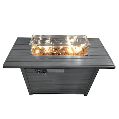 Patio Modern Steel Fire Pit Table With Lid