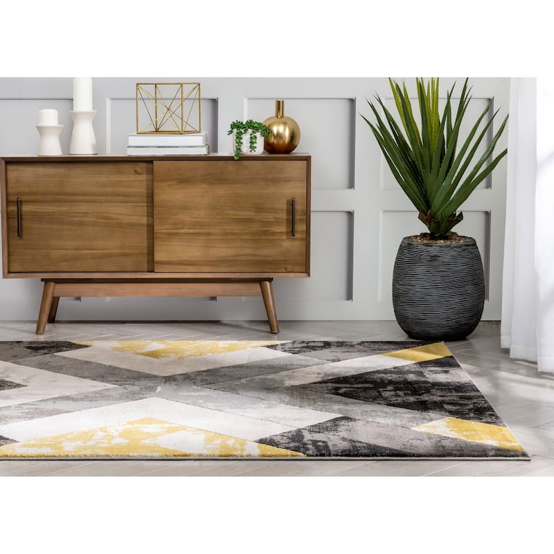 Well Woven Good Vibes Rosa Modern Geometric Area Rug
