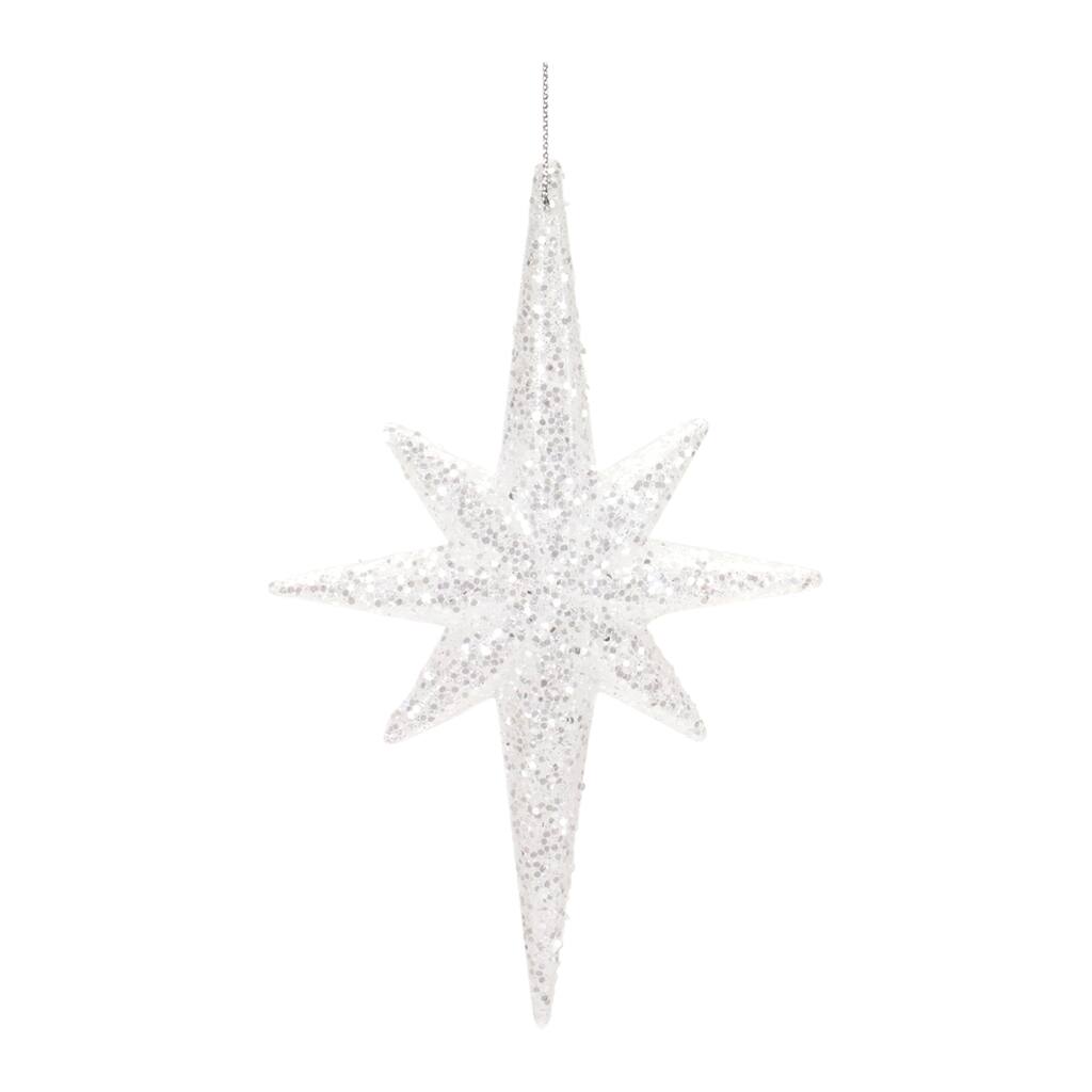 Clear Acrylic Star Drop Ornament (Set of 24)