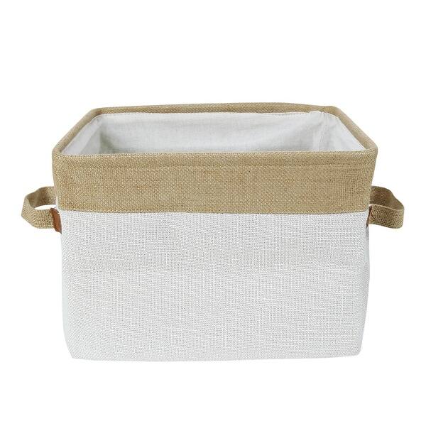 Shop Collapsible Fabric Storage Basket Bin W Dual Rope Handles For Home Office Dorm Overstock 28517517