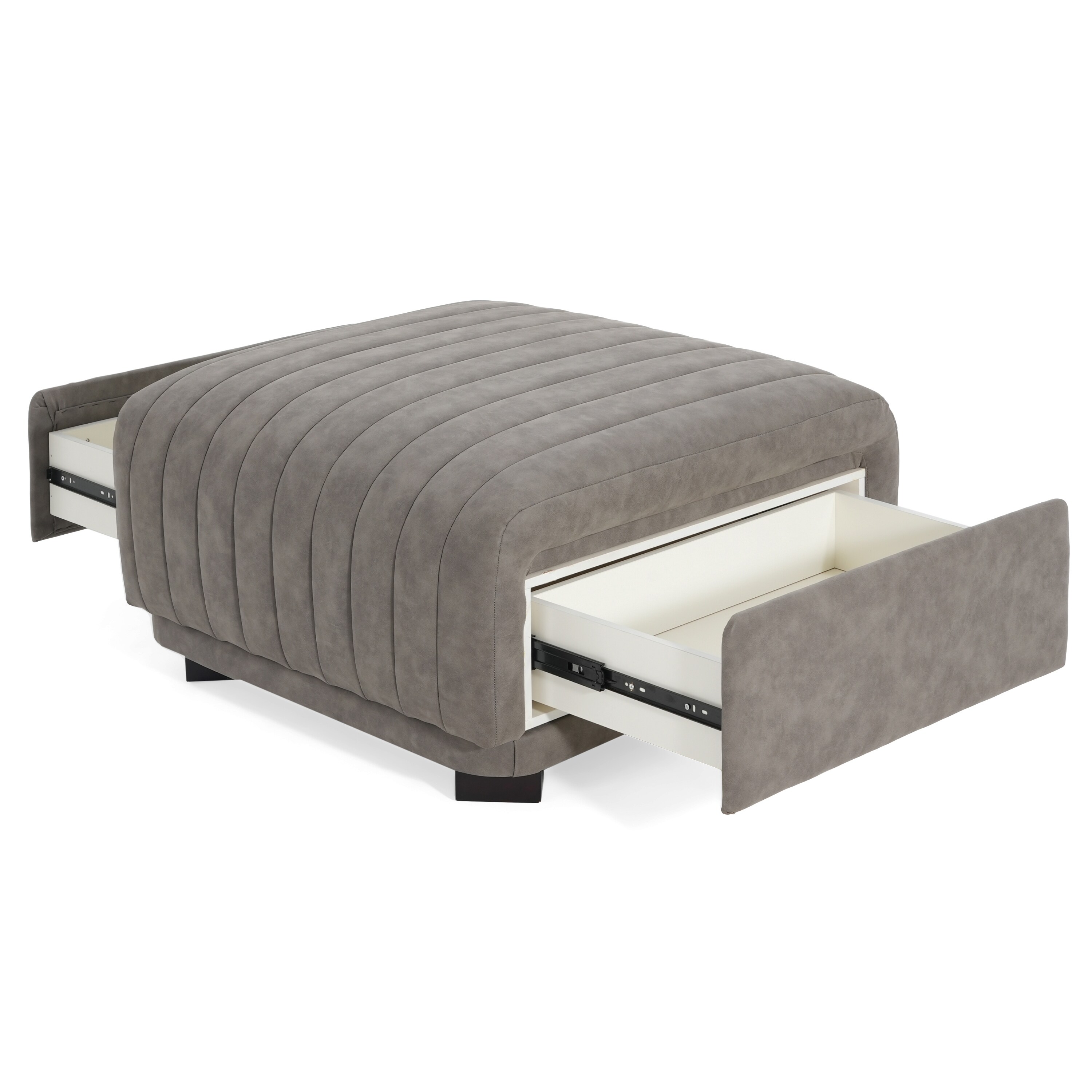 Christopher Knight Home - Zaka Faux Leather Channel Tufted Ottoman