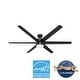 preview thumbnail 2 of 19, Hunter 72" Solaria Outdoor Ceiling Fan with LED Light, Wall Control - Damp-Rated - Industrial, Contemporary - ENERGY STAR!