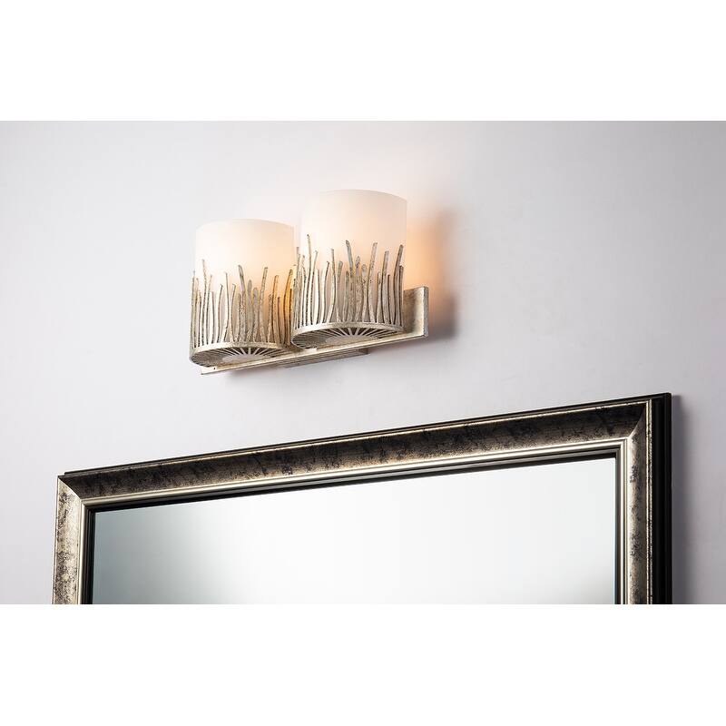Sawgrass 2 Light Vanity in Distressed Silver