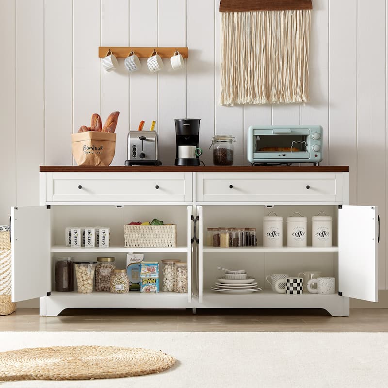 61 inch TV stand for living room, multifunctional combination TV stand, large capacity storage cabinet