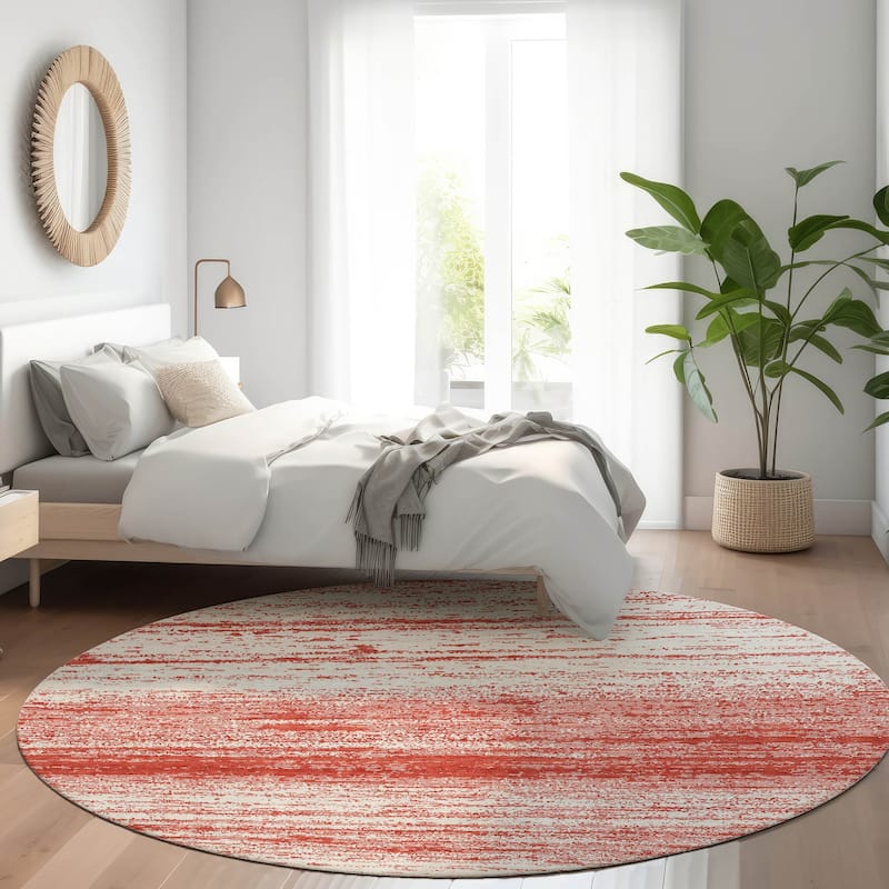 Machine Washable Indoor/ Outdoor Chantille Ombre Stripes Rug