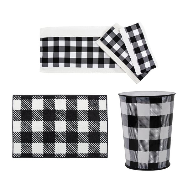 slide 2 of 4, HiEnd Accents Camille Buffalo Check Bathroom Lifestyle Set, 5PC