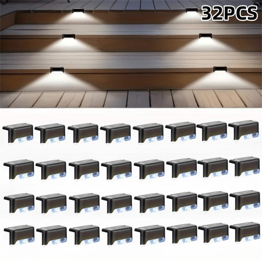 White light-32PCS Led Solar Deck Light