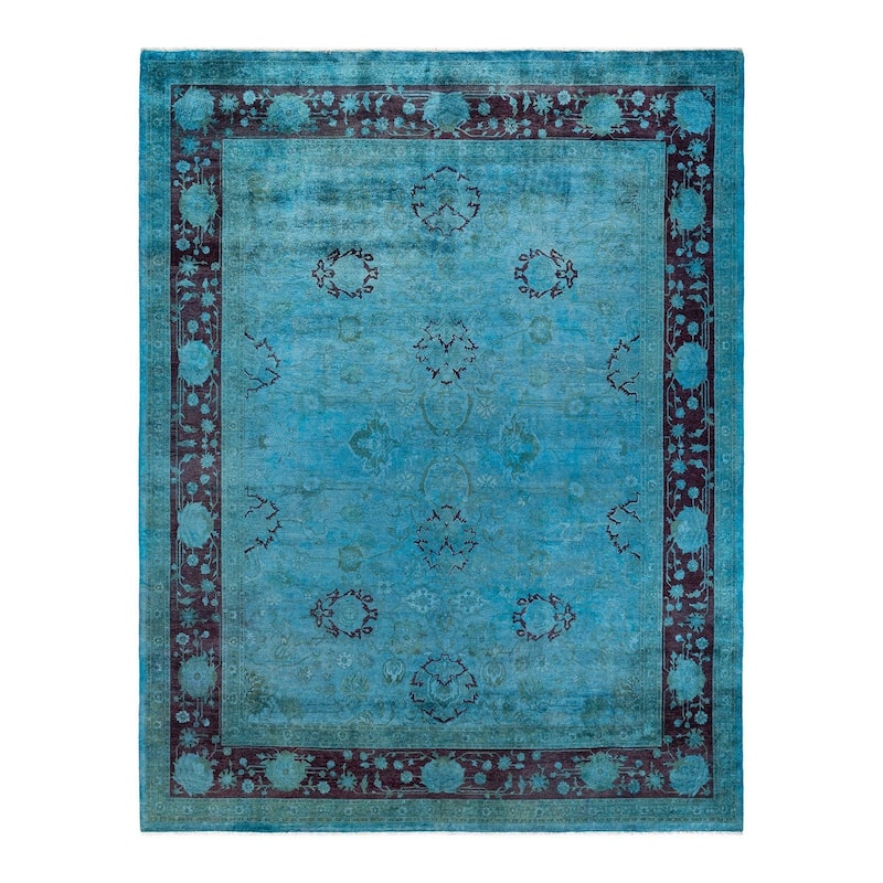 Fine Vibrance, One-of-a-Kind Hand-Knotted Area Rug - Blue, 8' 3" x 10' 4" - 8' 3" x 10' 4"