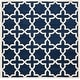 preview thumbnail 148 of 155, SAFAVIEH Handmade Chatham Clemma Modern Moroccan Wool Rug 4' Square - Dark Blue/Ivory - Square
