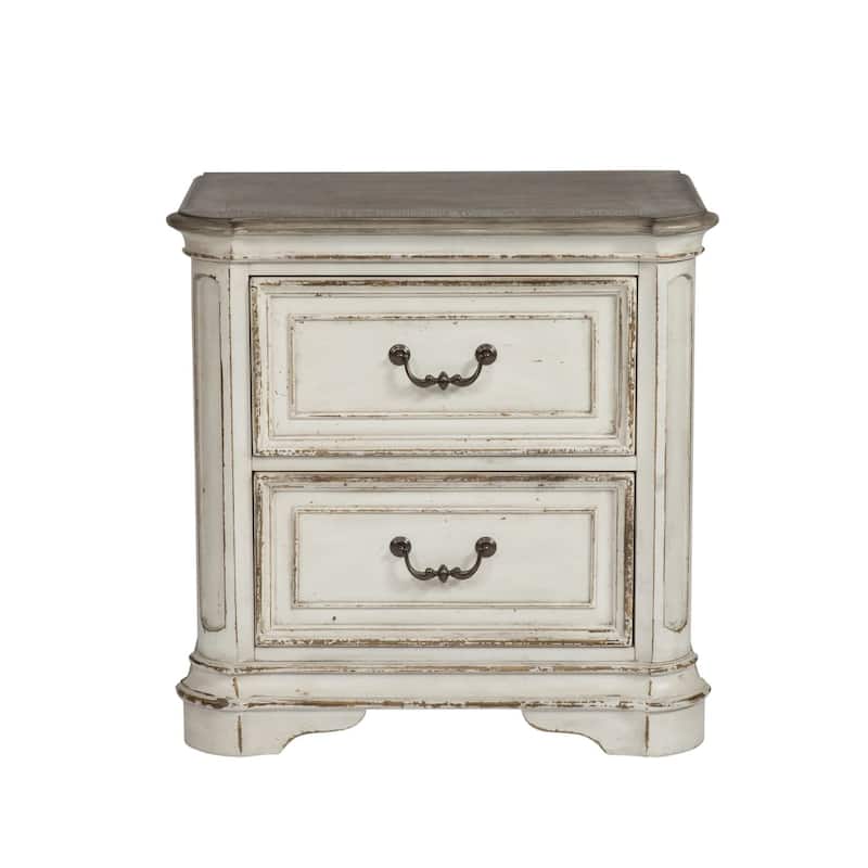 Liberty Furniture Magnolia Manor California King Upholstered Sleigh Bed, Dresser & Mirror, Night Stand