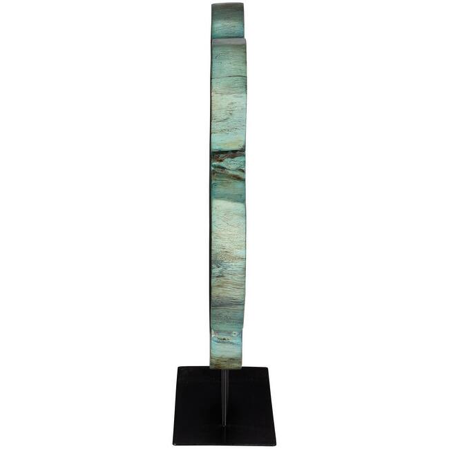 Uttermost 17125 Bahati Wood 22-13/16" Tall Metal and Wood Abstract