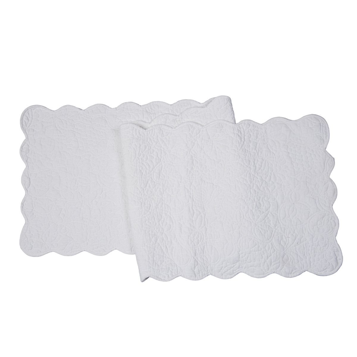 51" x 14" Christiana White Floral Reversible Machine Washable Quilt Table Runner