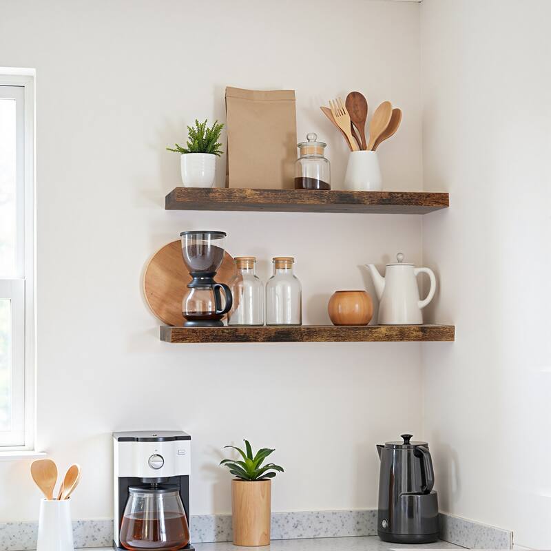Homy Casa Wall-Mounted Floating Shelf, Set for Kitchen, Sturdy and Stylish - BR