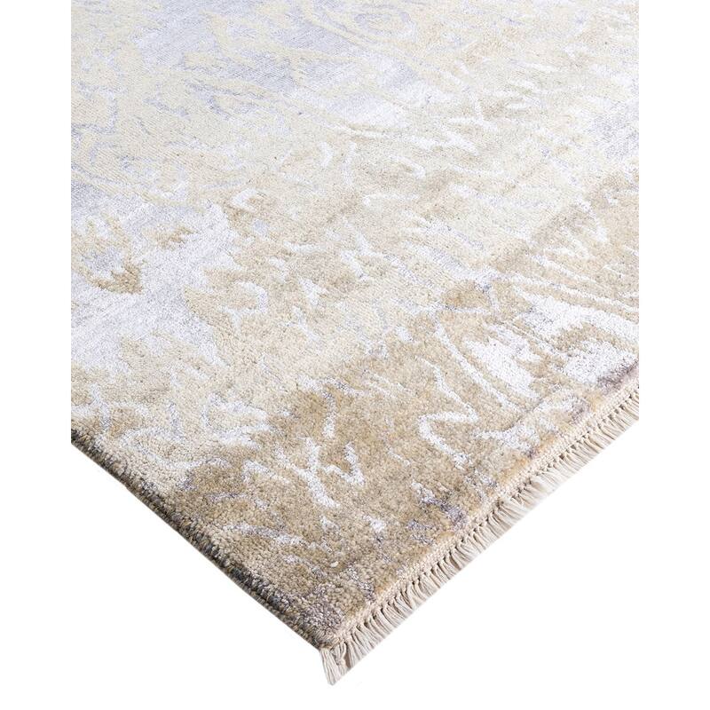 Ikat One-of-a-Kind Hand-Knotted Area Rug, Beige - 7' 10" x 9' 10"