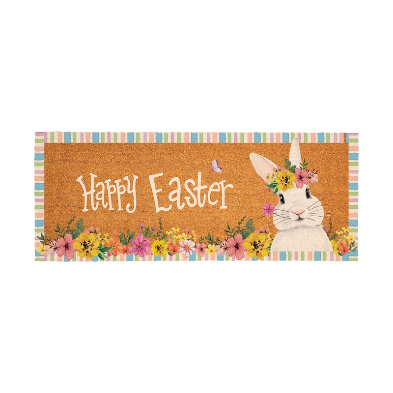 Bunny Blooms Happy Easter Coir Mat - 60" x 24"