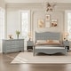 preview thumbnail 9 of 47, 4-Pieces Retro Style Bedroom Sets by Harper&Bright Designs Grey&Set