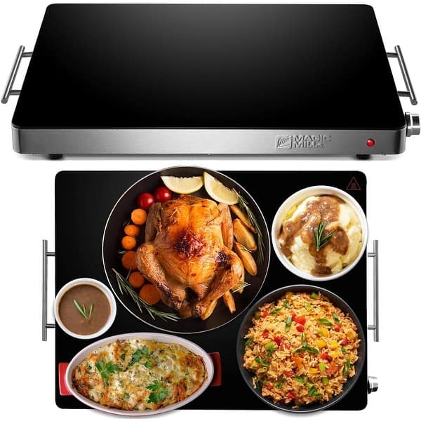 Food Warmer for Parties Electric Server Warming Tray, Hot Plate