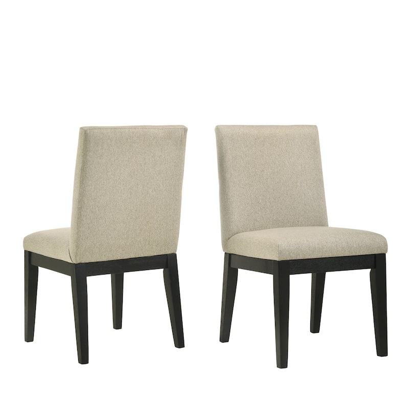 Solid Wood Dining Chairs, Set of 2, Beige