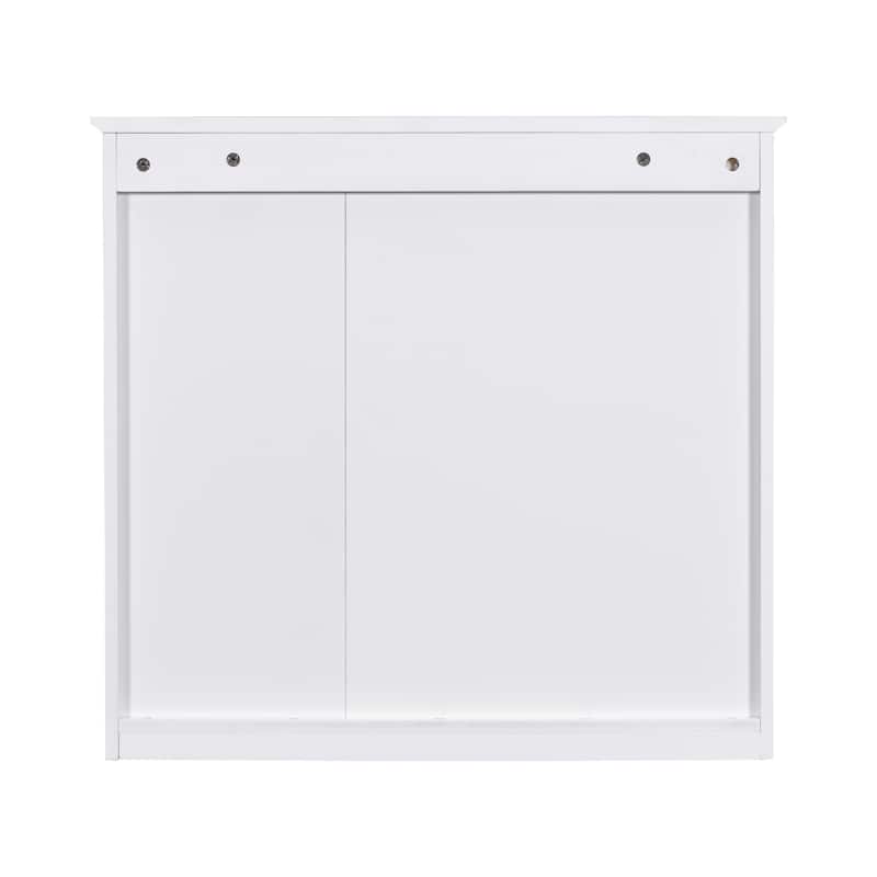 30''Bathroom Vanity With Top Sink,Storage Cabinet With 2 Drawers,Freestanding Vanity Set With Mirror Cabinet,Single Sink