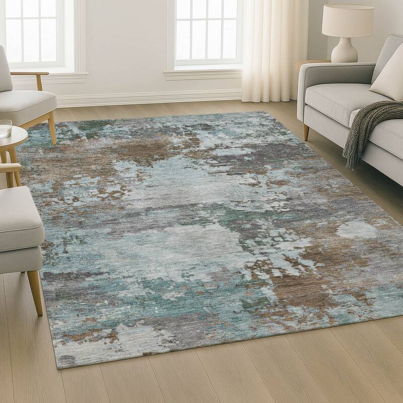 Premium Washable Super Soft Abstract Contemporary Mayfield Rug