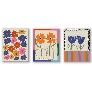 Americanflat - Abstract Wall Art Set - Flower Dreams, Minimal by Miho ...