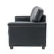 preview thumbnail 3 of 44, Rita Living Room 3-Seat Genuine Leather Sofa with Solid Wood Legs and Nailhead