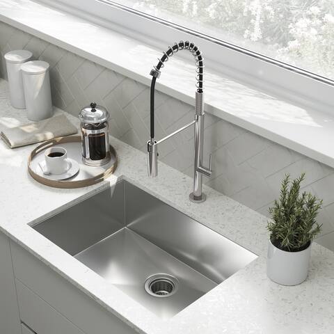 Tourner 26 x 18 Stainless Steel, Single Basin, Undermount Kitchen Sink
