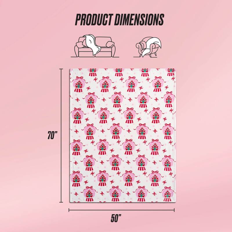 Juicy Couture Holiday Plush Throw Blankets