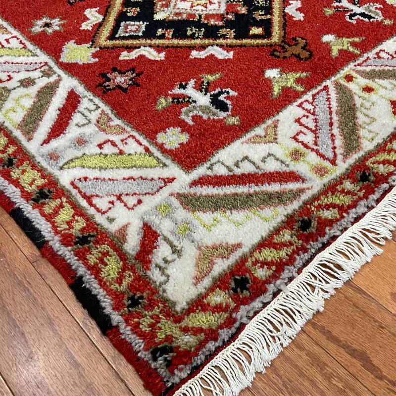 HERAT ORIENTAL Handmade Kazak Wool Rug - 3'2" x 5'